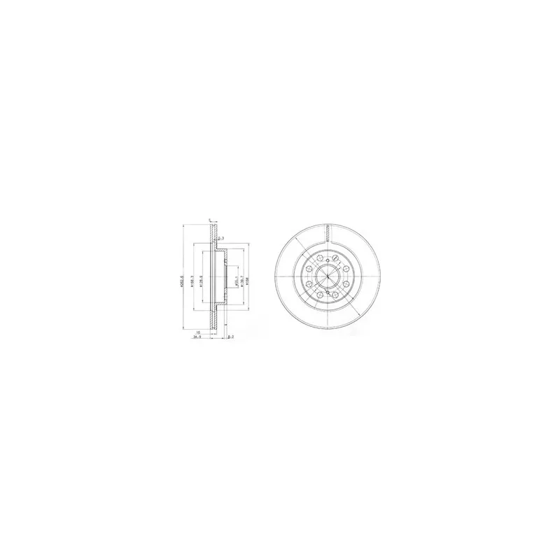 Jeu de 2 disques de frein arrière DELPHI BG3825