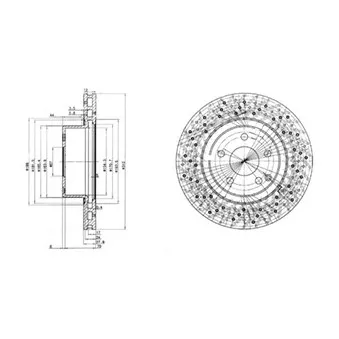 Jeu de 2 disques de frein avant DELPHI BG3828