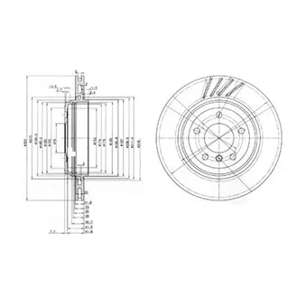 Jeu de 2 disques de frein arrière DELPHI BG3831