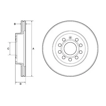 Jeu de 2 disques de frein avant DELPHI BG3832C