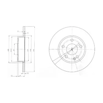 Jeu de 2 disques de frein avant DELPHI BG3840