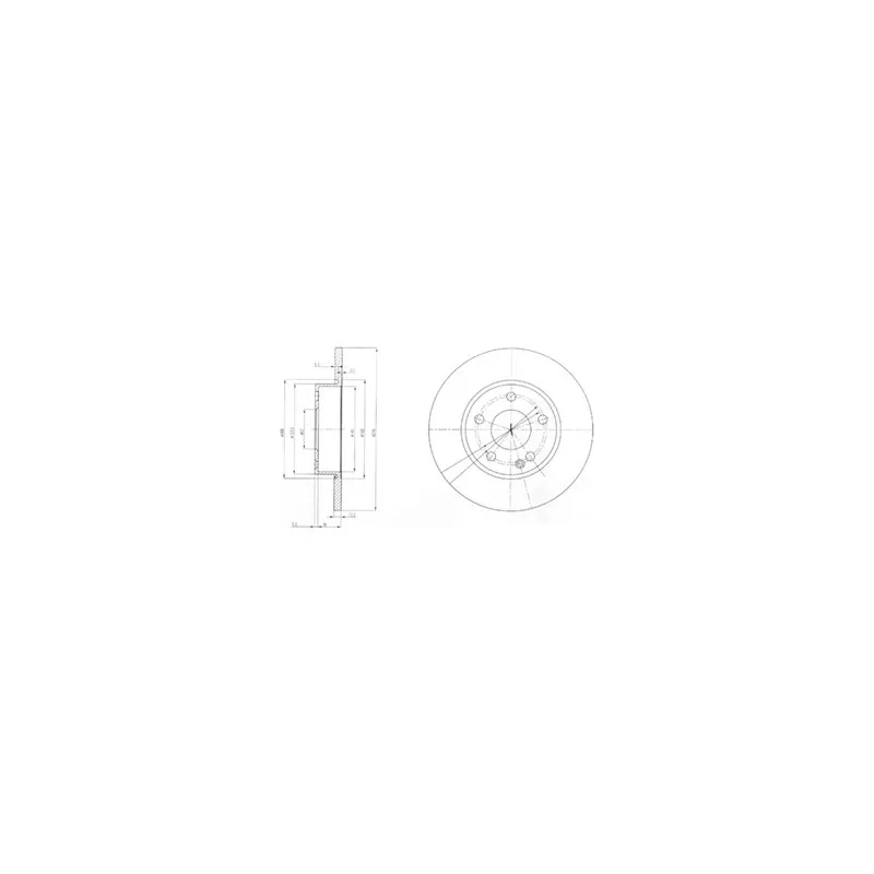 Jeu de 2 disques de frein avant DELPHI BG3840