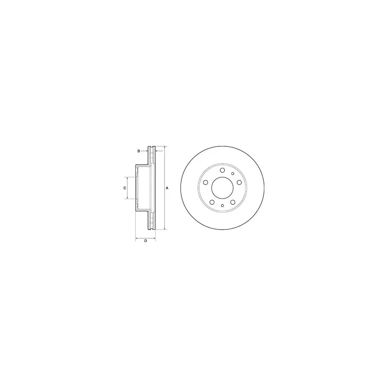 Jeu de 2 disques de frein avant DELPHI BG3841