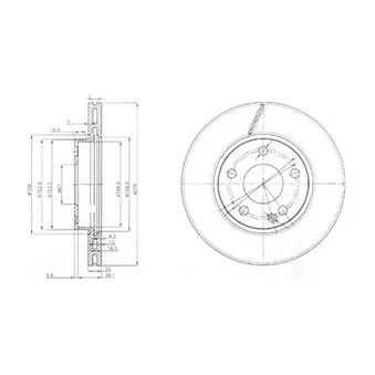 Jeu de 2 disques de frein avant DELPHI BG3845