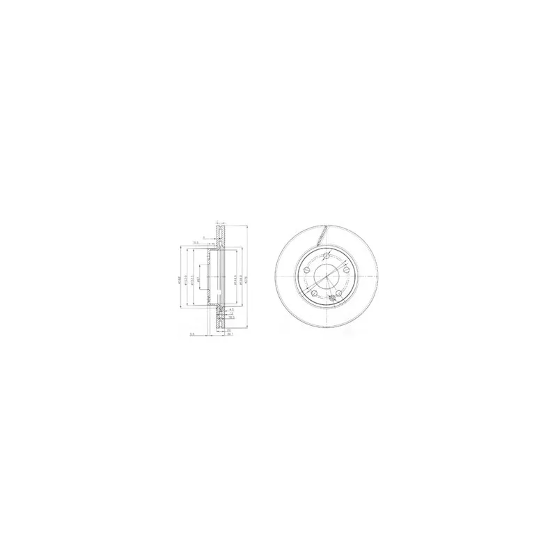 Jeu de 2 disques de frein avant DELPHI BG3845