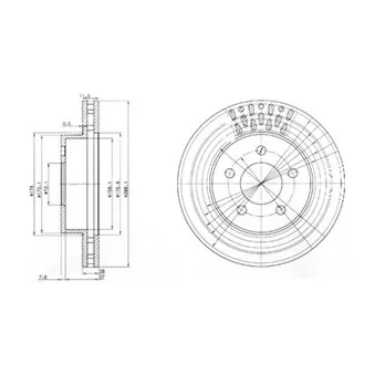 Jeu de 2 disques de frein avant DELPHI BG3846