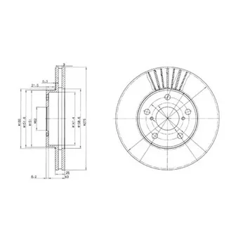 Jeu de 2 disques de frein avant DELPHI BG3856