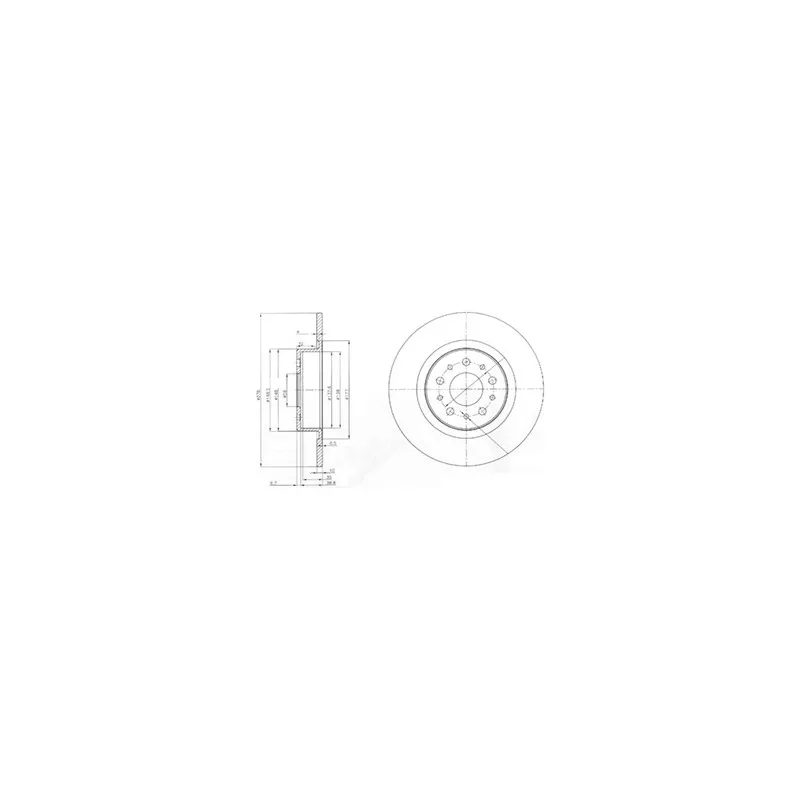 Jeu de 2 disques de frein arrière DELPHI BG3857