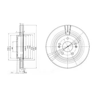 Jeu de 2 disques de frein avant DELPHI BG3860