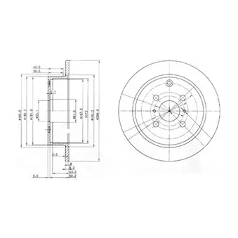 Jeu de 2 disques de frein arrière DELPHI BG3867