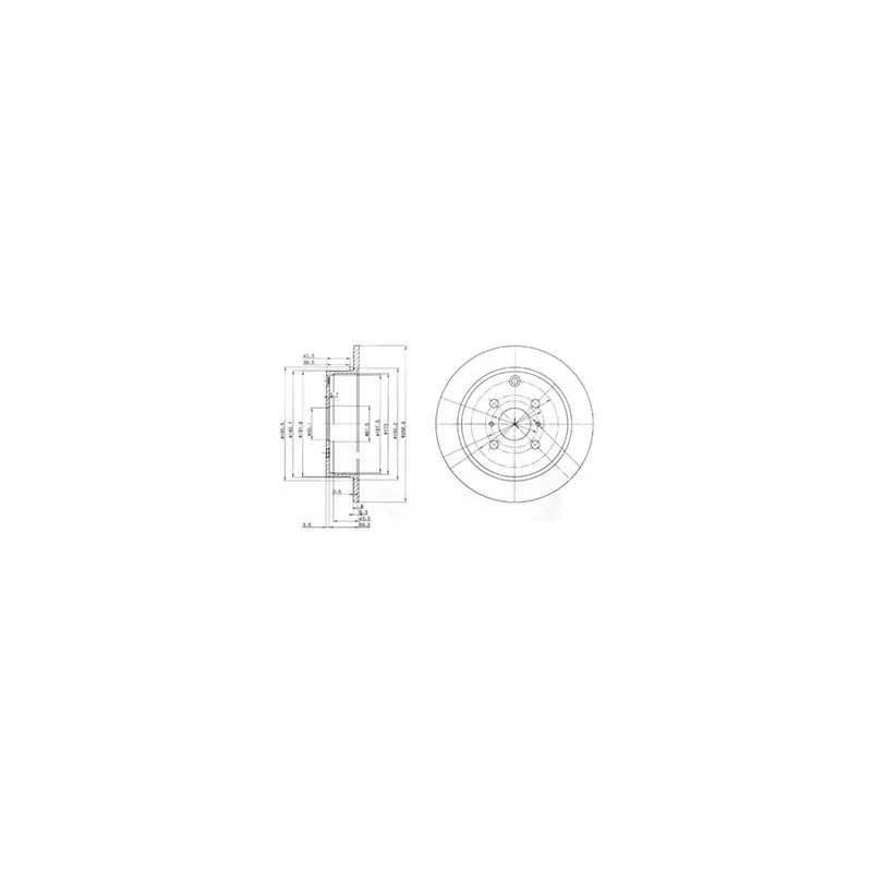 Jeu de 2 disques de frein arrière DELPHI BG3867