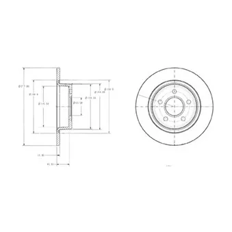 Jeu de 2 disques de frein arrière DELPHI