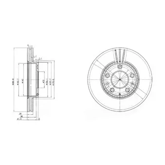 Jeu de 2 disques de frein avant DELPHI BG3874C