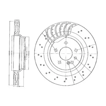 Jeu de 2 disques de frein arrière DELPHI