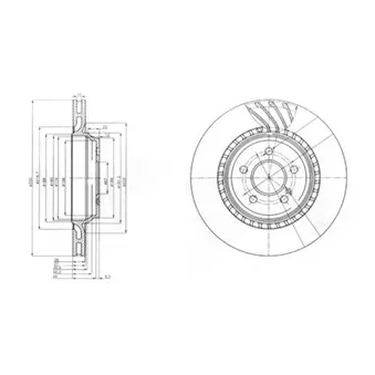 Jeu de 2 disques de frein arrière DELPHI BG3881