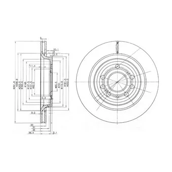 Jeu de 2 disques de frein arrière DELPHI BG3886C