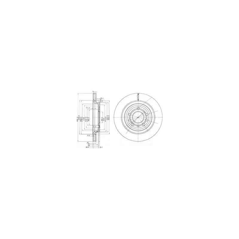 Jeu de 2 disques de frein arrière DELPHI BG3886C