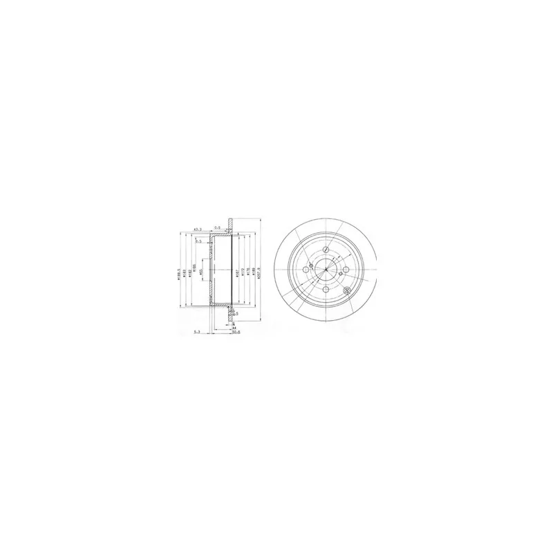 Jeu de 2 disques de frein arrière DELPHI BG3889