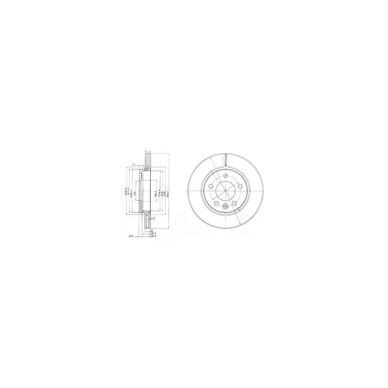 Jeu de 2 disques de frein arrière DELPHI BG3893C