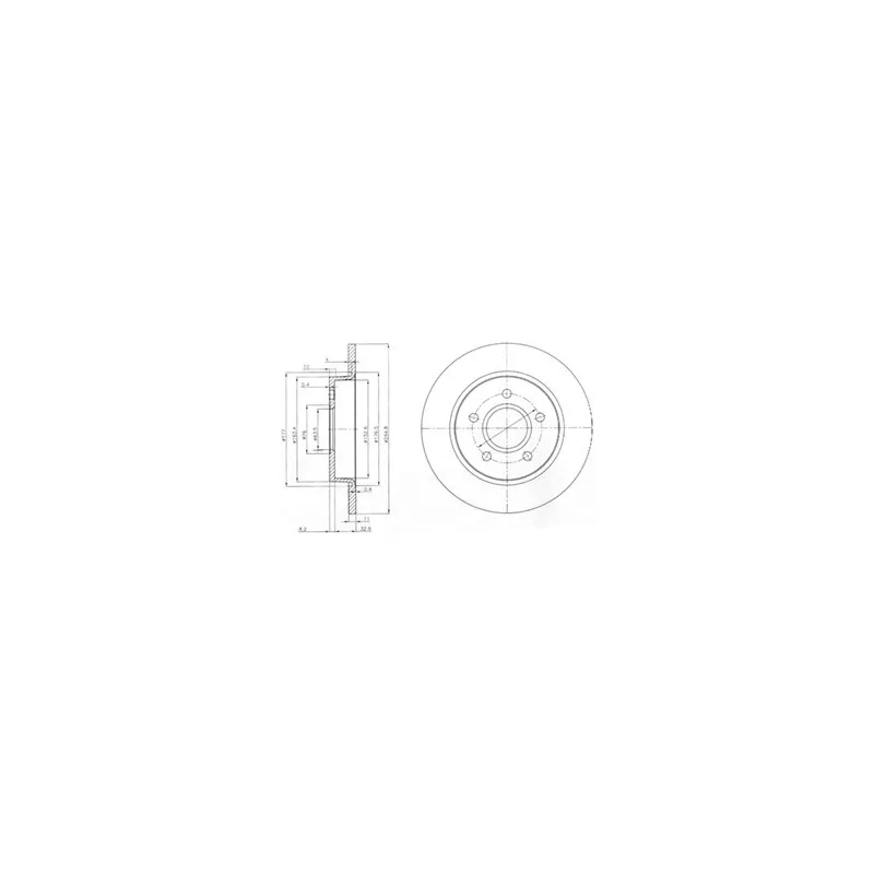 Jeu de 2 disques de frein arrière DELPHI BG3896