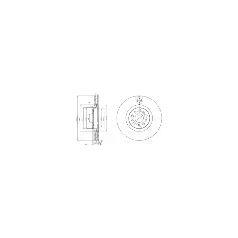Jeu de 2 disques de frein avant DELPHI BG3898