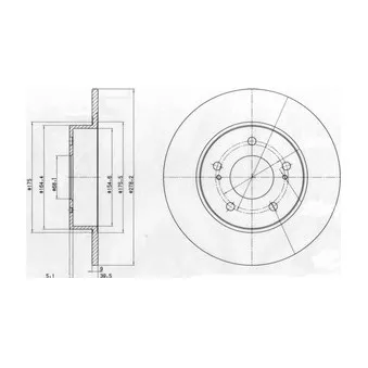 Jeu de 2 disques de frein arrière DELPHI BG3904