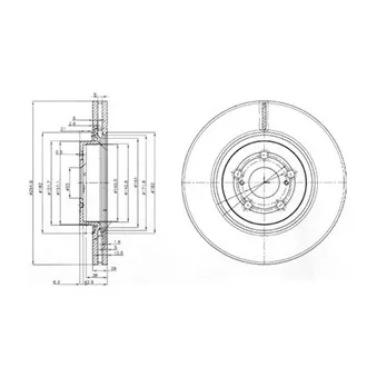 Jeu de 2 disques de frein avant DELPHI BG3914