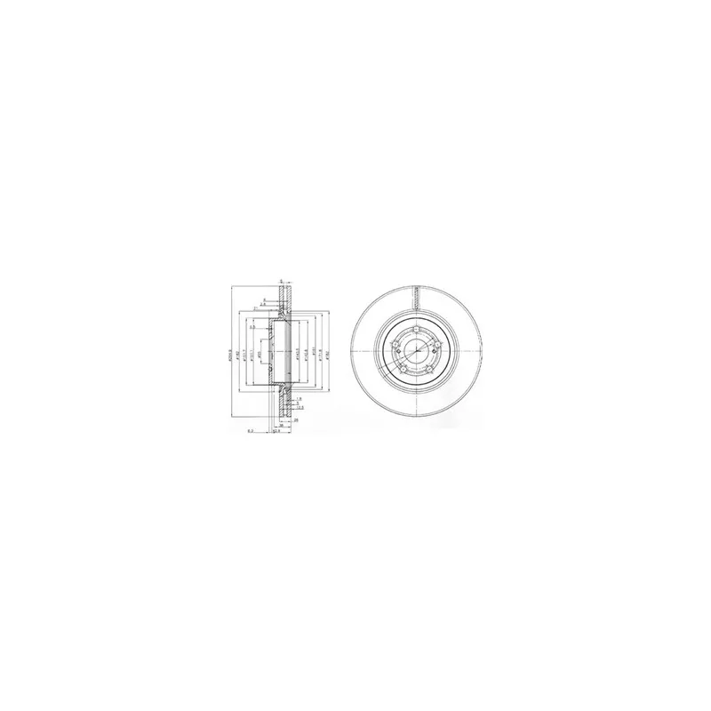 Jeu de 2 disques de frein avant DELPHI BG3914