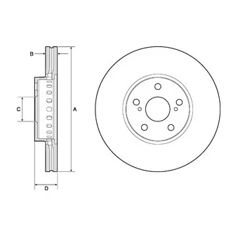 Jeu de 2 disques de frein avant DELPHI BG3921