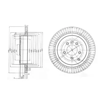 Jeu de 2 disques de frein arrière DELPHI BG3925