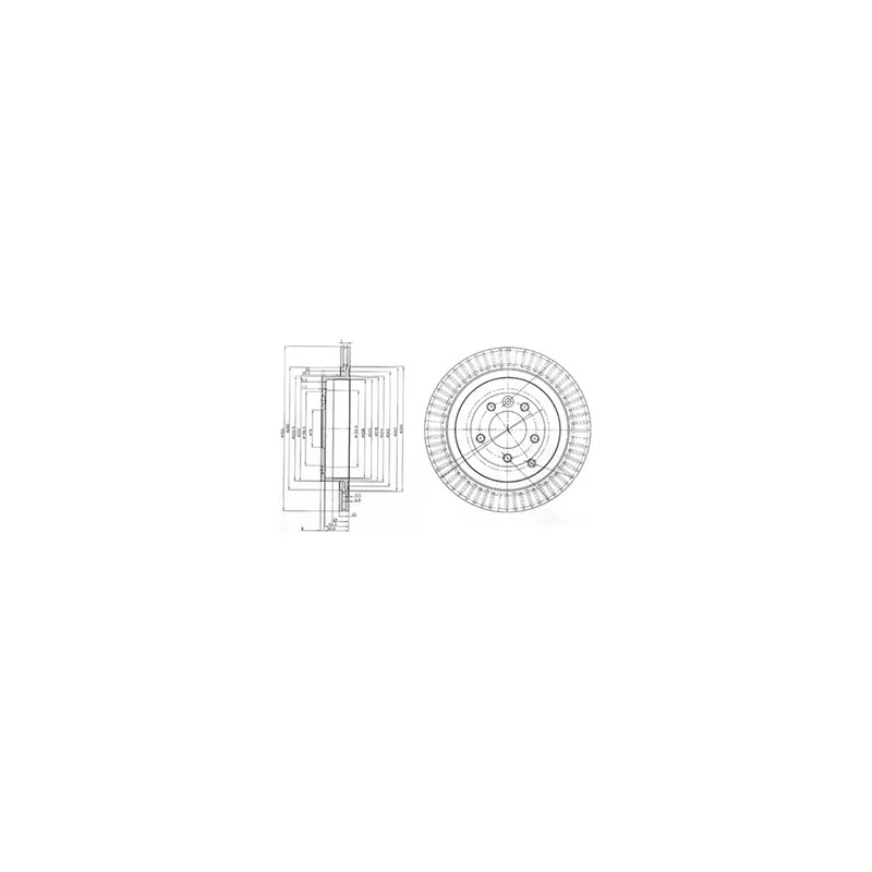 Jeu de 2 disques de frein arrière DELPHI BG3925