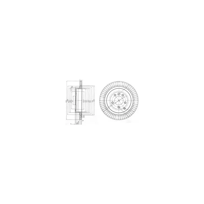 Jeu de 2 disques de frein arrière DELPHI BG3925C