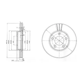 Jeu de 2 disques de frein avant DELPHI BG3927