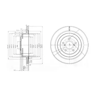Jeu de 2 disques de frein arrière DELPHI BG3931