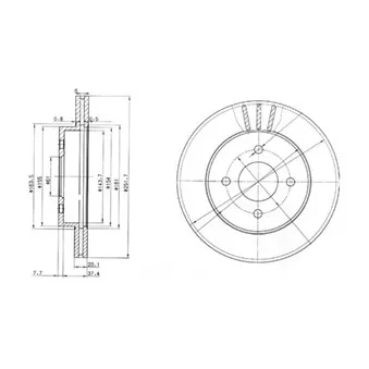 Jeu de 2 disques de frein avant DELPHI BG3932