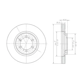 Jeu de 2 disques de frein avant DELPHI BG3936