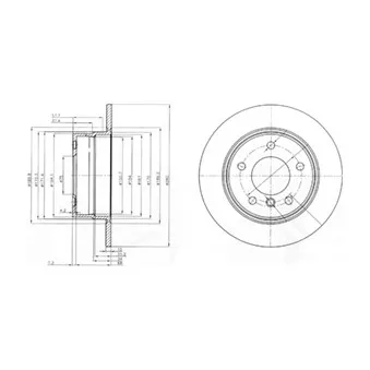 Jeu de 2 disques de frein arrière DELPHI BG3940