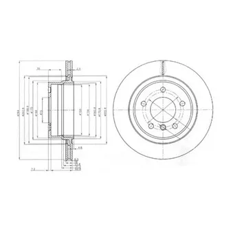 Jeu de 2 disques de frein arrière DELPHI