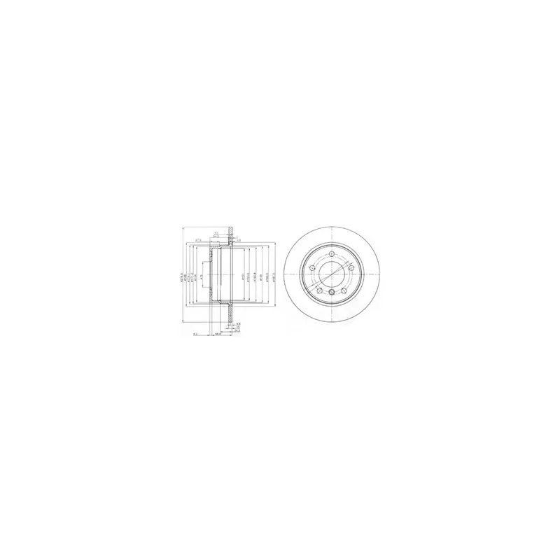 Jeu de 2 disques de frein arrière DELPHI BG3948