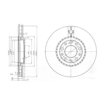 Jeu de 2 disques de frein avant DELPHI BG3951