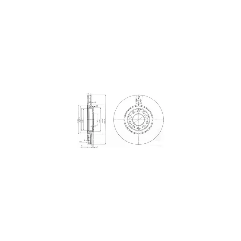 Jeu de 2 disques de frein avant DELPHI BG3951