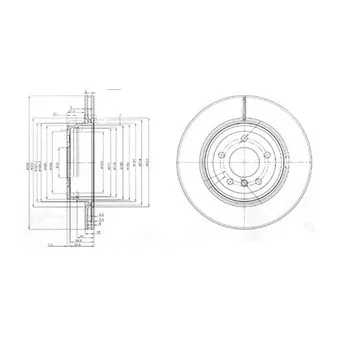 Jeu de 2 disques de frein arrière DELPHI