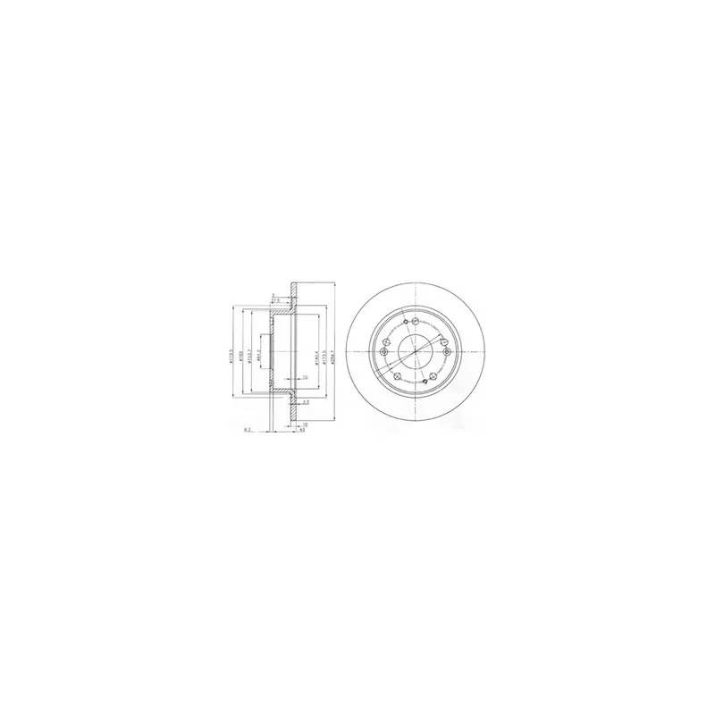 Jeu de 2 disques de frein arrière DELPHI BG3964