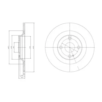 Jeu de 2 disques de frein arrière DELPHI