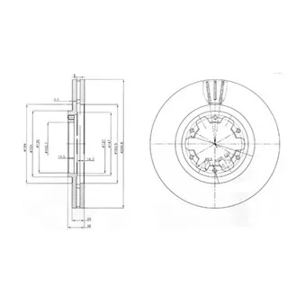 Jeu de 2 disques de frein avant DELPHI BG3972