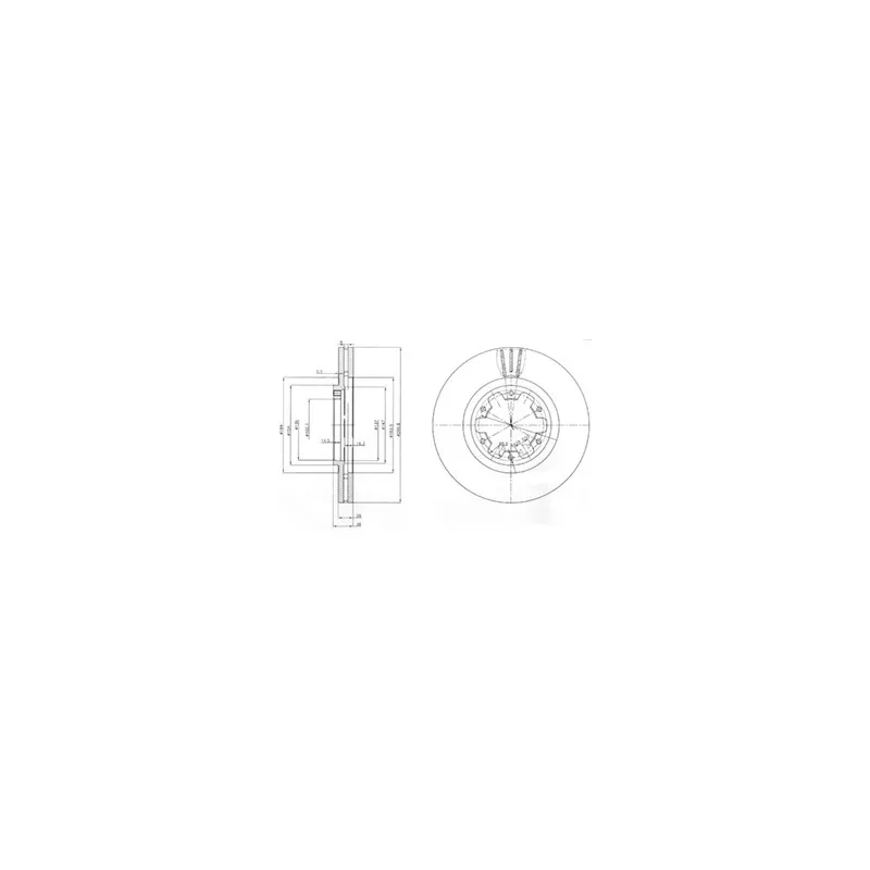 Jeu de 2 disques de frein avant DELPHI BG3972