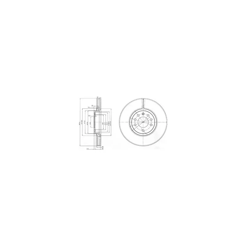 Jeu de 2 disques de frein avant DELPHI BG3973