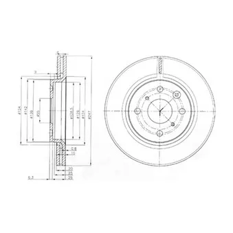 Jeu de 2 disques de frein avant DELPHI BG3976
