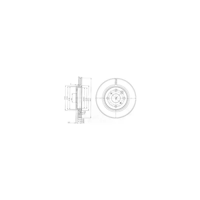 Jeu de 2 disques de frein avant DELPHI BG3976
