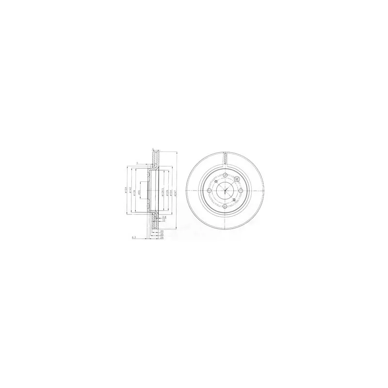 Jeu de 2 disques de frein avant DELPHI BG3976C